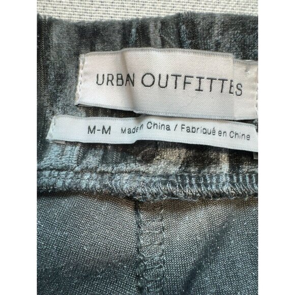 Urban Outfitters Womens Alura Velvet Flared Pants Size M Silver Metallic Party - Picture 3 of 12